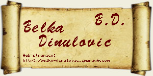 Belka Dinulović vizit kartica